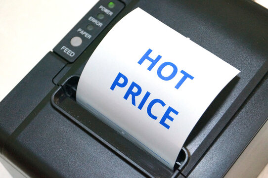 Hot price advertising slogan printed on account on recept printer