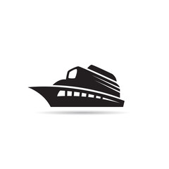 Fototapeta na wymiar cruise ship icon vector on white background