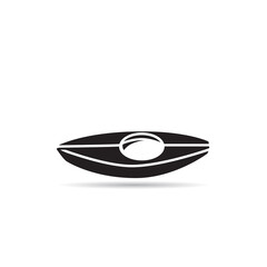 canoe icon vector on white background