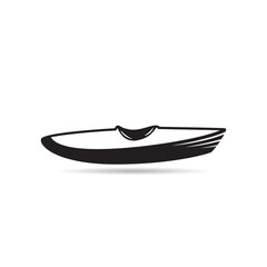 canoe icon vector on white background