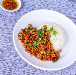 Thai Food Mixes of Noodles and Rice Dishes 