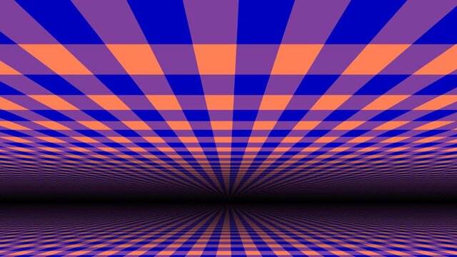 Flying Between Two Parallel Panes of Chequerboard Checkboard Patterned Planes