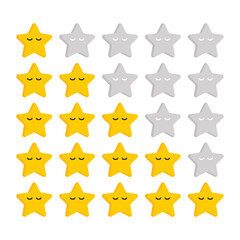 Star for ranking.Vector 5 stars rating review. 