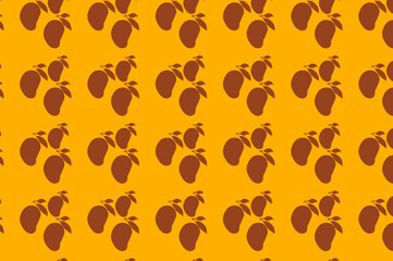 Fototapeta na wymiar Unique mango pattern design, perfect if you use it for backgrounds and wallpapers