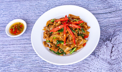 Thai Food Mixes of Noodles and Rice Dishes 
