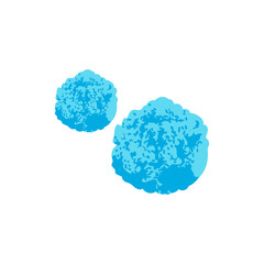 Microscopic unicellular bacteria, germ or virus. Allergen, epidemic pathogenic microorganism, virus, protozoa, disease causing object vector illustration isolated on white background