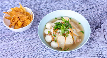 Thai Food Mixes of Noodles and Rice Dishes 