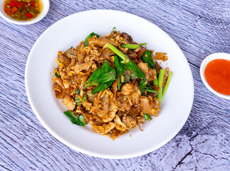 Thai Food Mixes of Noodles and Rice Dishes 