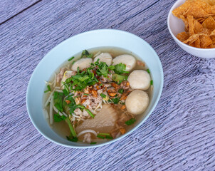 Thai Food Mixes of Noodles and Rice Dishes 