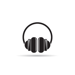 headphone icon vector on white background