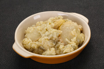 Risotto with pear and gorgonzola