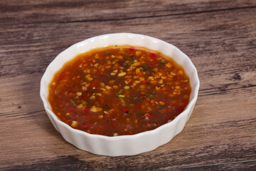 Thai style spicy chilli sauce
