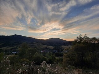 Obraz premium sunset in the mountains