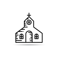church line icon vector illustration