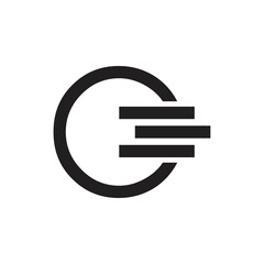 CE letter logo design vector