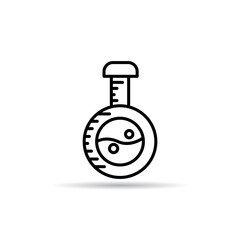 poison flask line icon vector