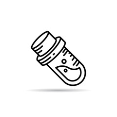 poison tube line icon vector