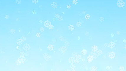 Christmas winter snowflake with blue sky background.