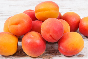 Fresh heap of peach. Healthy dessert as source minerals and vitamins