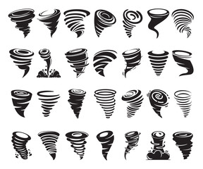 typhoon, hurricane, tornado symbol vector illustration - obrazy, fototapety, plakaty