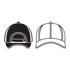 baseball cap icons vector illustration