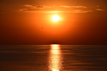 Sunset at sea