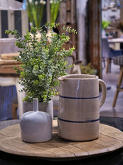 Pitcher and Flower Arrangement.