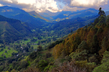 Obraz premium Colombia - View from El Mirador above Salento