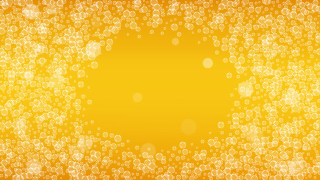 Oktoberfest background. Beer foam. Craft lager splash.