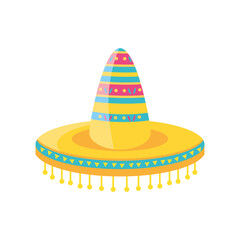 mexican hat detailed style icon vector design