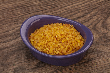 Vegetarian cuisine - dry bulgur for cooking