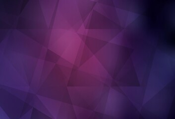 Obraz premium Dark Purple, Pink vector shining triangular background.