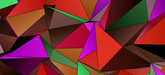 3d Triangles, abstract  background. Design wallpaper.