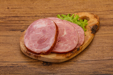 Slices of pork meat ham