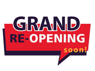 grand re opening soon, we are working again