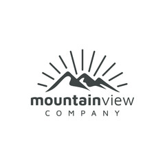 Mountain / adventure / travel vintage retro rustic hipster logo design