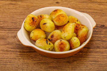 Roasted baby potato in the bowl