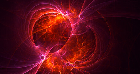 Obraz premium 3D rendering abstract multicolor fractal light background