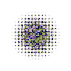 Colorful halftone dots. Rainbow geometric gradient for pop art designs. Geometric vintage monochrome fade wallpaper. Pop art print. Dotted geometric retro pattern. Comic halftone background.