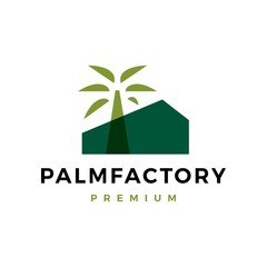palm factory logo vector icon illustration