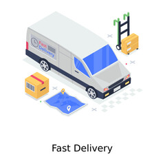 
Fast delivery illustration design, editable vector 
