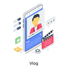 
A weblog using video as its primary presentation format, vlog
