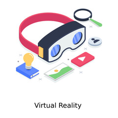
Virtual reality vector style, augmented reality
