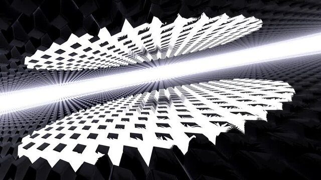 Endless Room of Obelisks With Shining Lights Modern Tech Business Awesomesauce