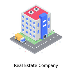 
Real estate company in modern editable style 
