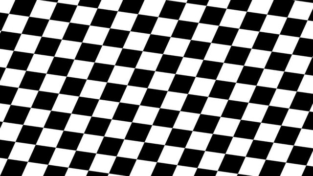 Pan and Rotate Over a Chequerboard Grid Monochrome Mask