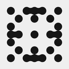 Abstract Cross Pattern Dots Logo generative computational art illustration