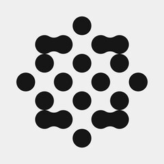Abstract Cross Pattern Dots Logo generative computational art illustration