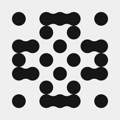 Abstract Cross Pattern Dots Logo generative computational art illustration