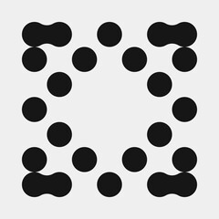 Abstract Cross Pattern Dots Logo generative computational art illustration